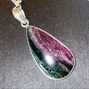 Ruby Zioisite 🍆 Natural Gemstone handcrafted pendant